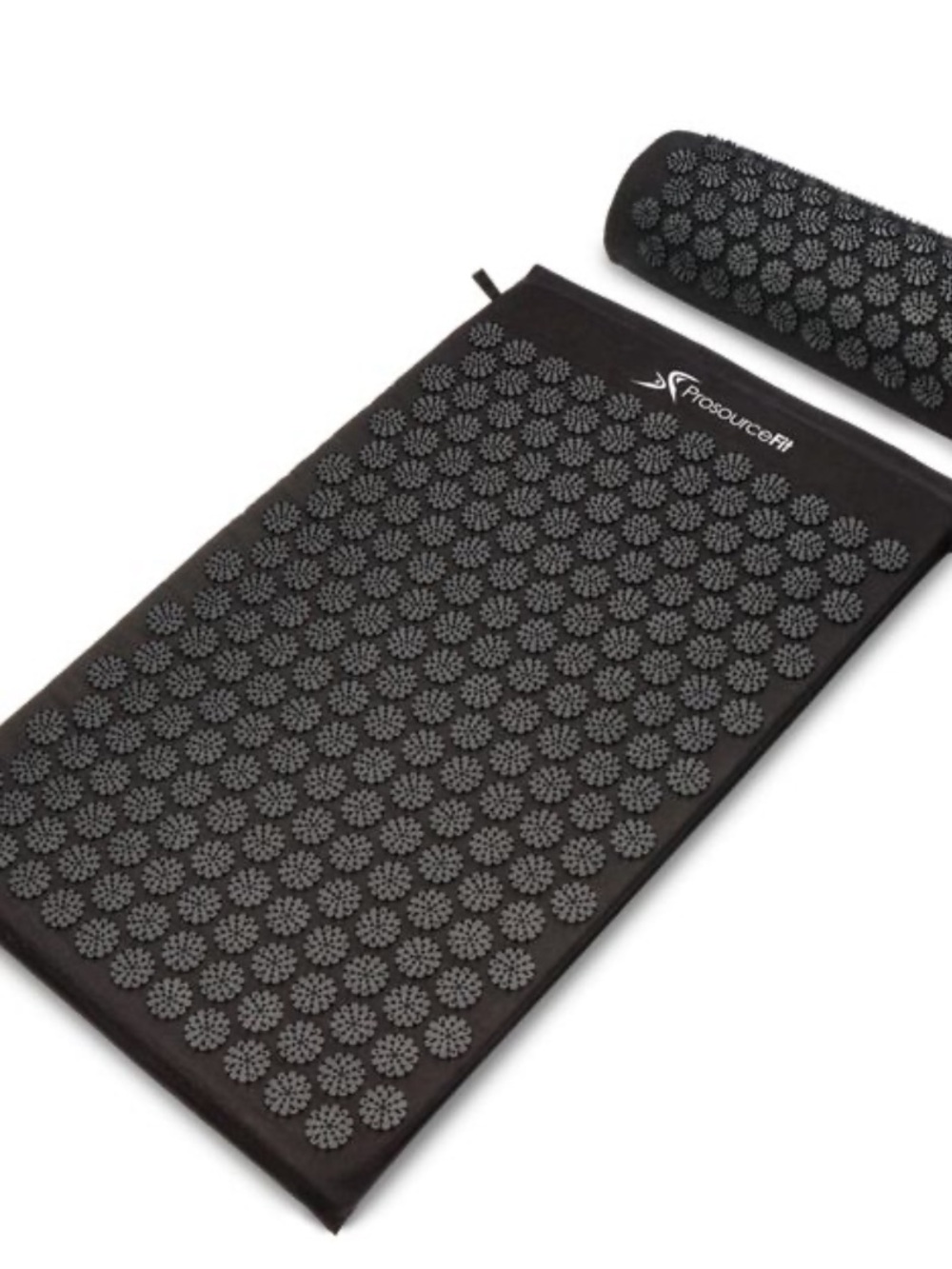 Black Acupressure Mat and Neck Pillow Set - Pain Relief